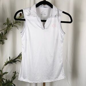 Willit White Sleeveless Polo Tank Top Golf Tennis Sz L (K1)